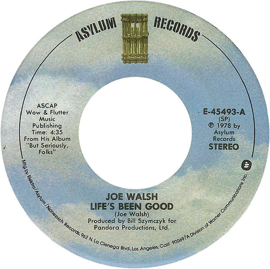 Joe Walsh - Life's Been Good (7" Single)