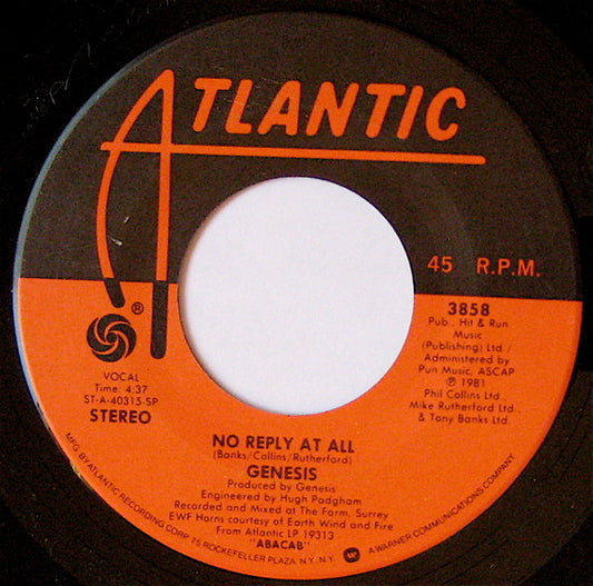 Genesis - No Reply At All (7" Single)