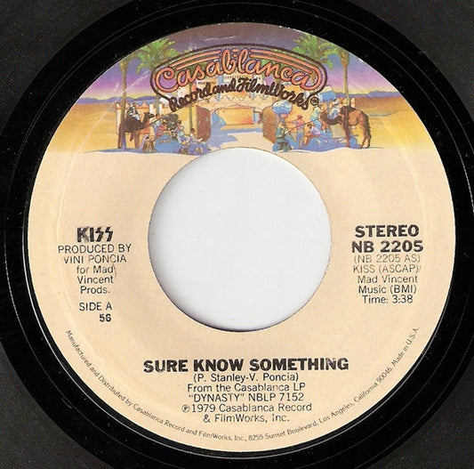 Kiss - Sure Know Something (7" Single)