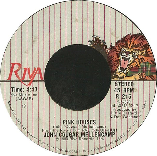 John Cougar Mellencamp - Pink Houses (7" Single)