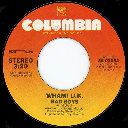 Wham! - Bad Boys (7" Single)