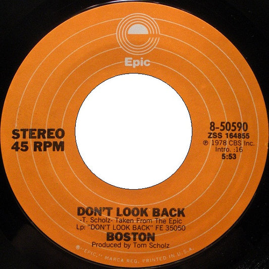 Boston - Don't Look Back (7" Single)