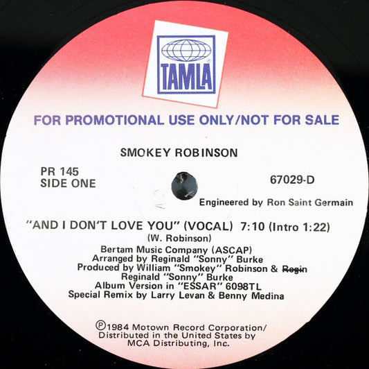 Smokey Robinson - And I Don't Love You (12" Single, Promo)