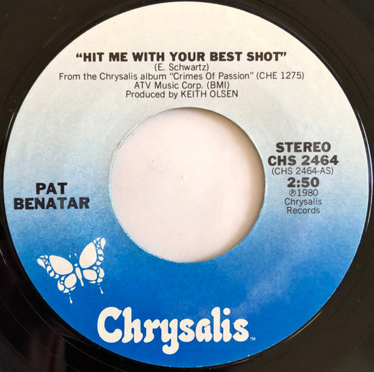 Pat Benatar - Hit Me With Your Best Shot (7" Single)