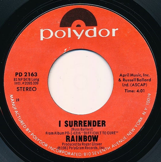 Rainbow - I Surrender (7" Single)