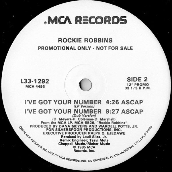 Rockie Robbins - I've Got Your Number (12" Single, Promo)