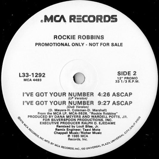Rockie Robbins - I've Got Your Number (12" Single, Promo)