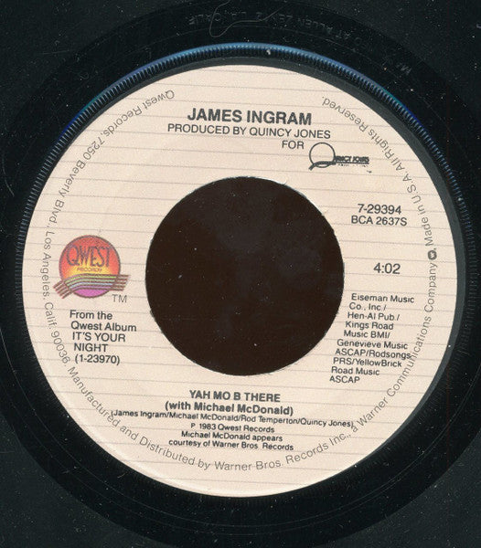 James Ingram - Yah Mo B There (7" Single)