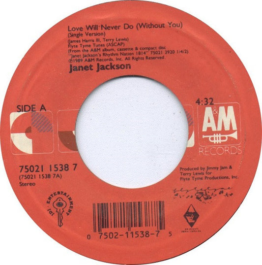 Janet Jackson - Love Will Never Do (Without You) (7" Single)