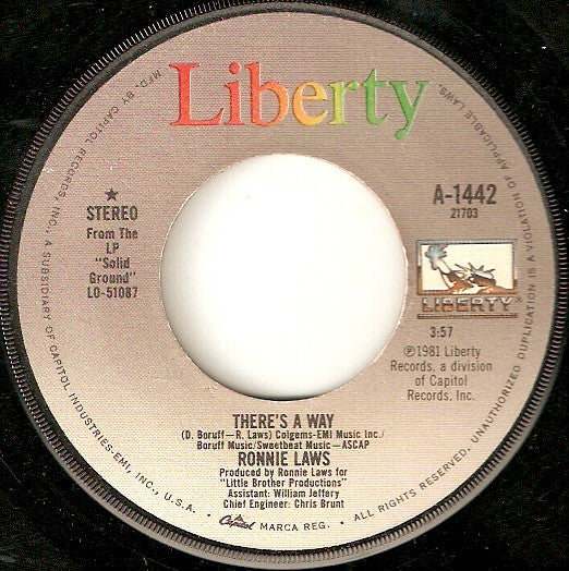Ronnie Laws - There's A Way (7" Single)
