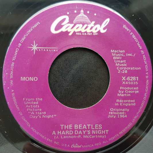 The Beatles - A Hard Day's Night (7" Single)