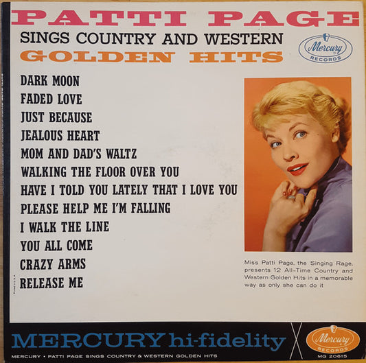 Patti Page - Patti Page Sings Country And Western Golden Hits