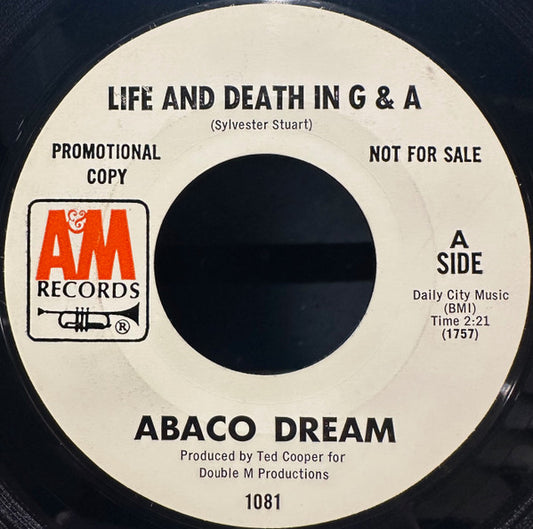 Abaco Dream - Life And Death In G & A (7" Single, Promo)
