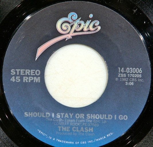 The Clash - Should I Stay Or Should I Go / Inoculated City (7" Single)