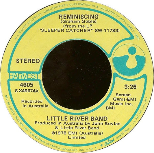 Little River Band - Reminiscing (7" Single)