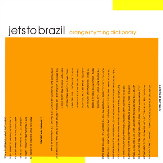 Jets To Brazil - Orange Rhyming Dictionary