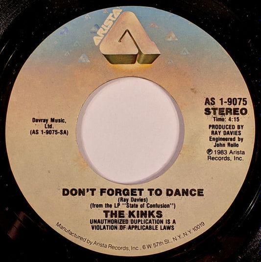 The Kinks - Don't Forget To Dance (7" Single)